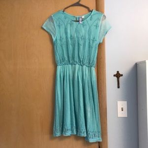 Francesca’s blue lace dress